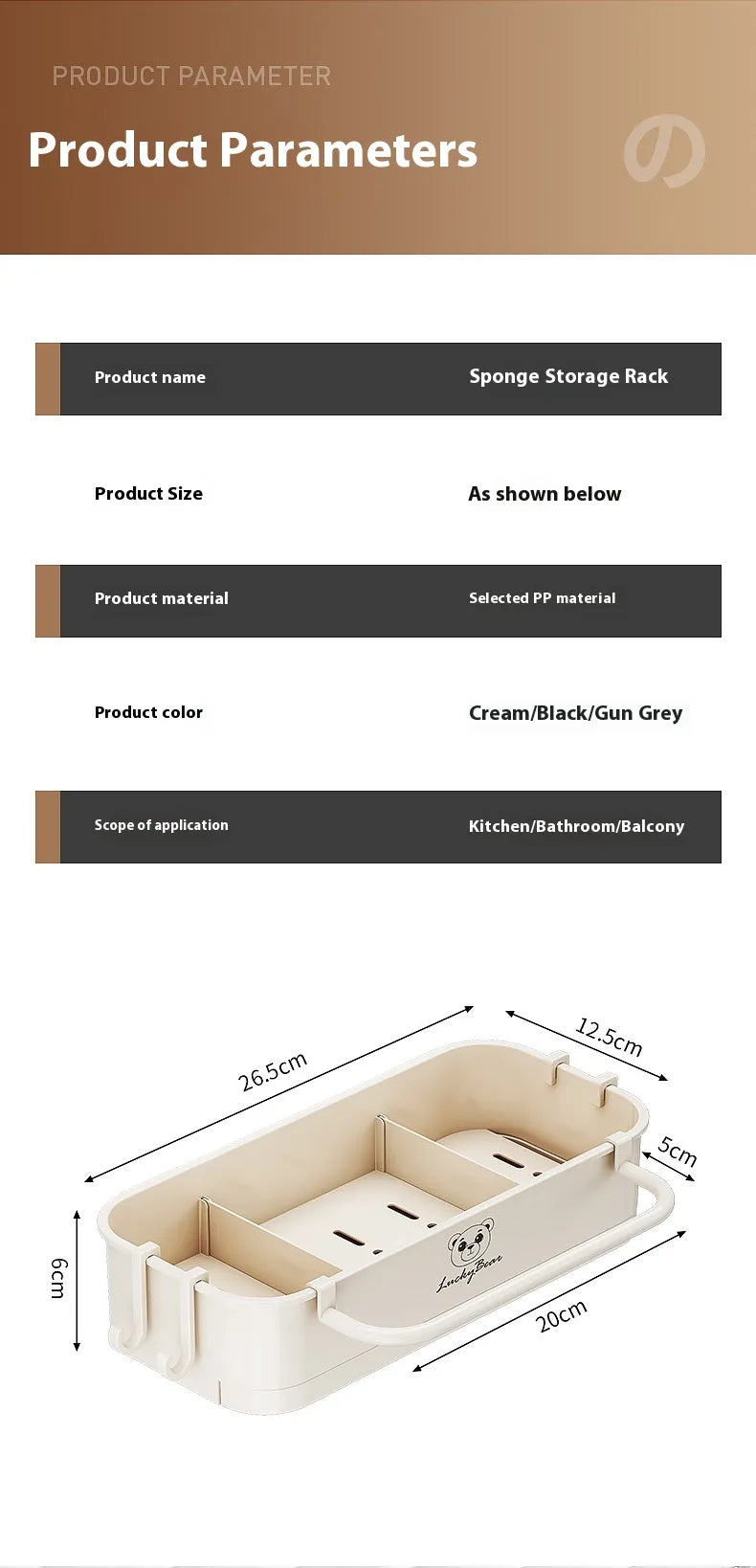 Organizzatore da Parete per Lavello Cucina – Mensola Multifunzionale Salvaspazio