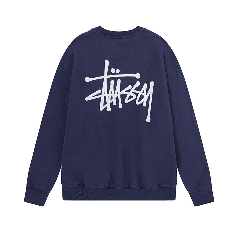 American style trendy loose fit autumn/winter hooded sweatshirt with colorful plush dice print pattern