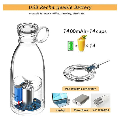 Mini Portable Blender Electric Juicer Fruit Mixers Fruit Extractors Smoothies Mixer Multifunctional Juice Maker Machine Blender